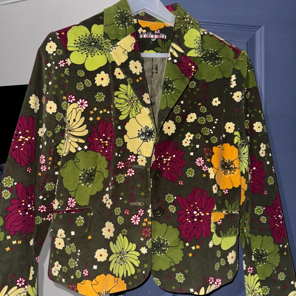 Dalia retro floral corduroy jacket 12p